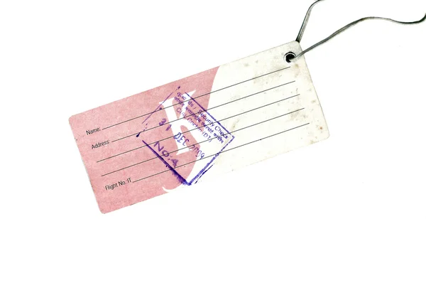 Airport Security Tag Isolated White Background — Stock Photo, Image