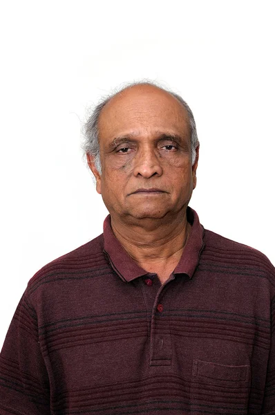 Old Indian Senior Loking Very Sad His Retirement — Stock Photo, Image