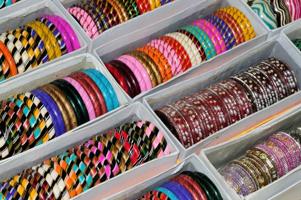 Set Colorful Bangles Display Local Store — Stok fotoğraf