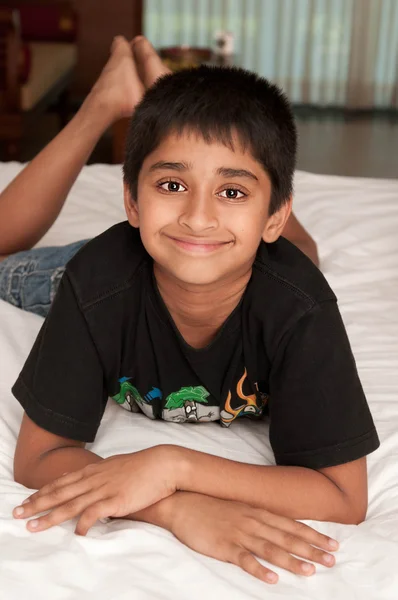 Handsome Indian Kid Smiling You — Stock Photo, Image