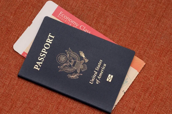 stock image Passport and ticket concept of travel and vacation