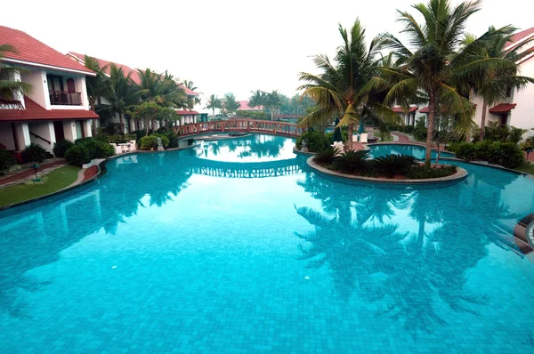 Krásný Velký Bazén Místním Resort — Stock fotografie