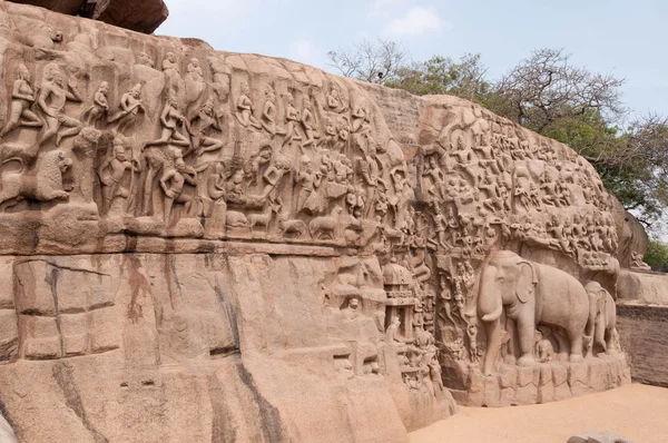 Jednym Architektonicznych Cudów Starożytnego Świata Królów Pallawowie Południowych Indiach — Zdjęcie stockowe
