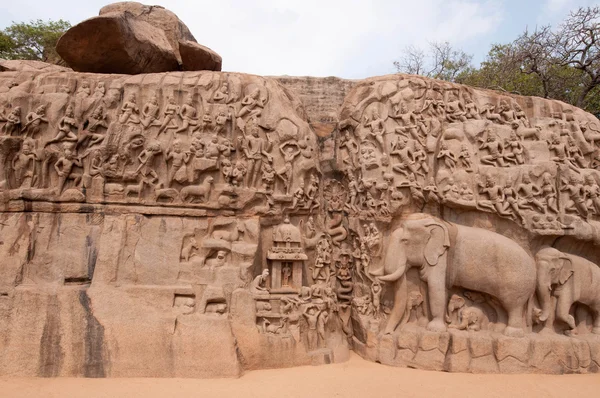 Jedním Starověkých Architektonických Divů Pallava Králů Jižní Indii — Stock fotografie