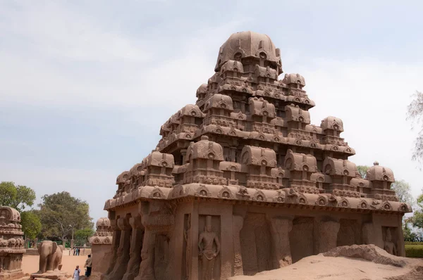 Een Van Oude Architectonische Wonderen Van Pallava Koningen Zuid India — Stockfoto