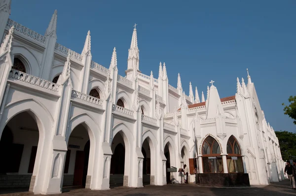 圣梅圣殿主教座堂 在钦奈 马德拉斯 印度南部教堂 — 图库照片