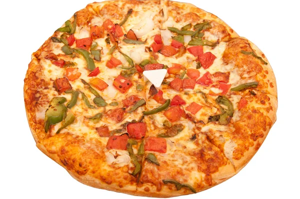 stock image Close up photo of a fresh vegetable pizza