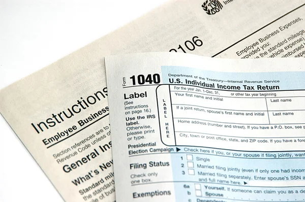 Vergi Dosyalama Bir Vergi Formu Kavramı Imzalama — Stok fotoğraf