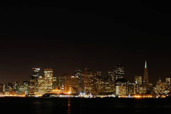 San Francisco City Skyline Night Time — Stock Photo, Image