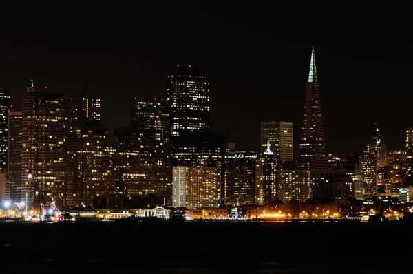 Skyline Della Città San Francisco Durante Notte — Foto Stock