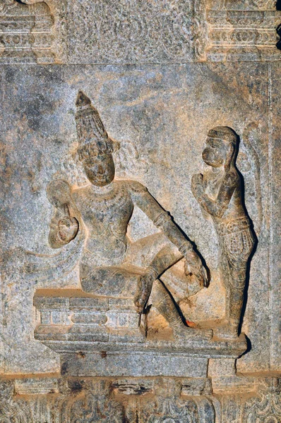 Piękne Rzeźba Świątyni Jalagandeeswar Architekturze Hojsalska — Zdjęcie stockowe