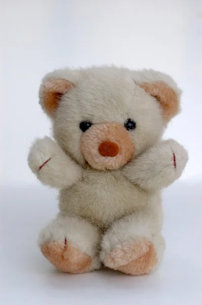 Ein Schöner Teddybär Isoliert Auf Weißem Hintergrund — Stockfoto