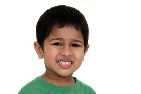 Yakışıklı Bir Hintli Çocuk Bir Şey Tedirgin — Stok fotoğraf