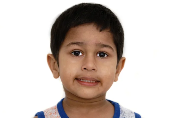 Ένα Όμορφο Ινδική Παιδί Μοιάζει Πολύ Τσαντισμένος — Φωτογραφία Αρχείου