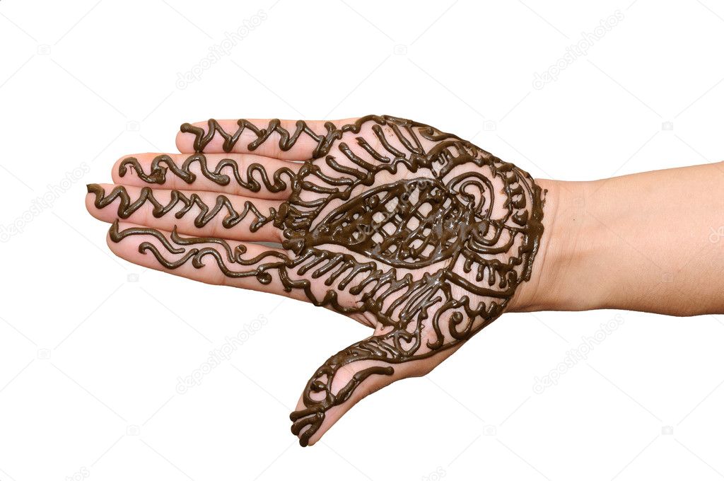 a design on hands against a white background