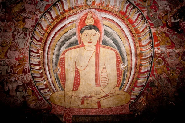 Templo Famoso Rocha Caverna Dambulla Srilanka — Fotografia de Stock