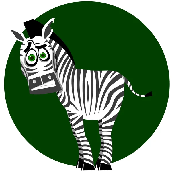 Amusing zebra — Stock Vector
