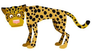 Amusing jaguar. The Vector illustration clipart