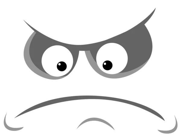 Angry Face Vector Illustration — Stock Vector