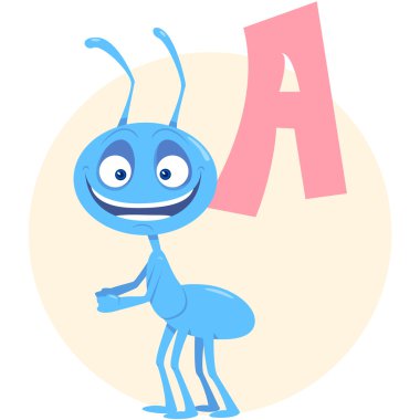 bir temayı hayvanların İngilizce alfabe