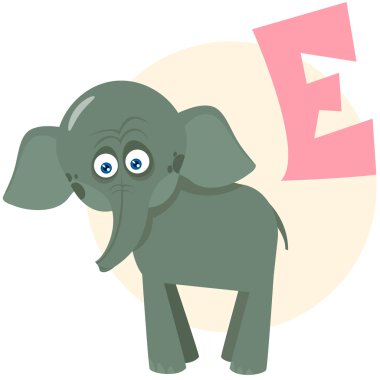 The English alphabet on a theme of animals clipart