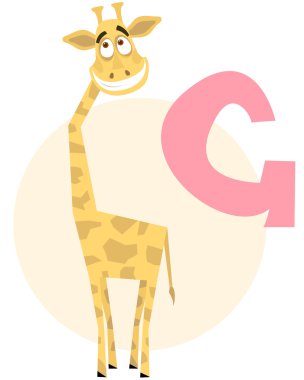 The English alphabet on a theme of animals clipart