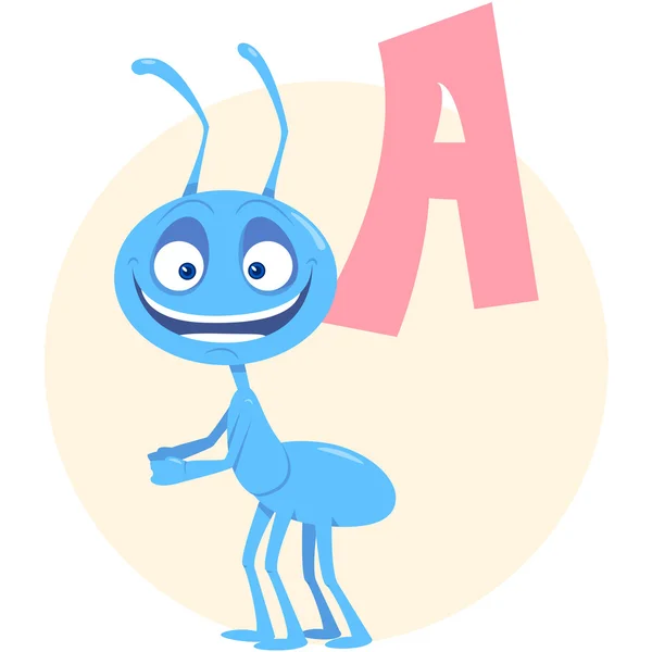 Het Engelse alfabet op een thema van dieren — Stockvector