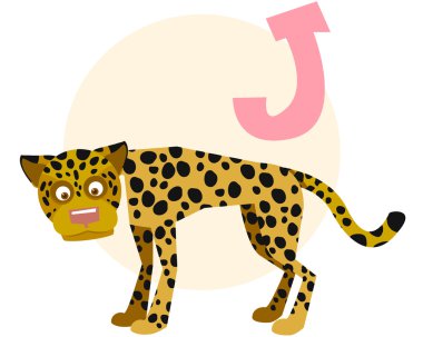 The English alphabet. Jaguar clipart