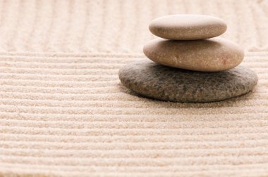 Zen. Stone and sand clipart