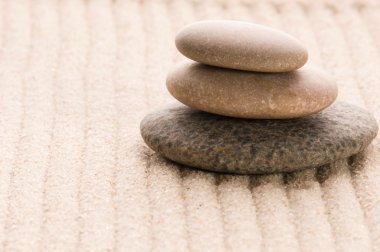 Zen. Stone and sand clipart