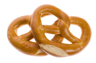 Pretzels isolated on white clipart