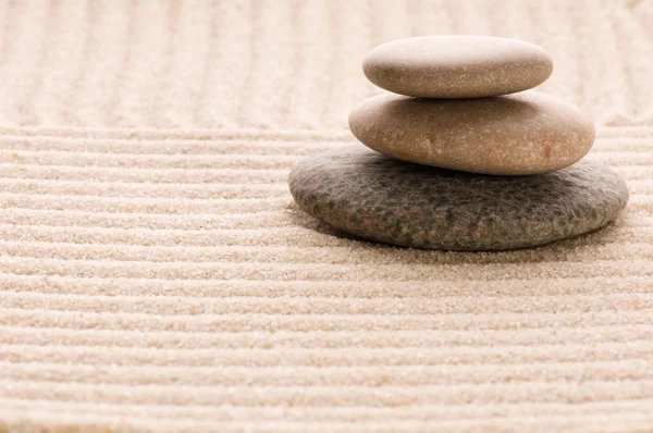 Zen Πέτρα Και Άμμο — Φωτογραφία Αρχείου