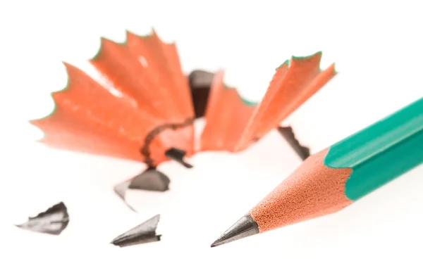 Pencil and shavings — Stock Photo, Image