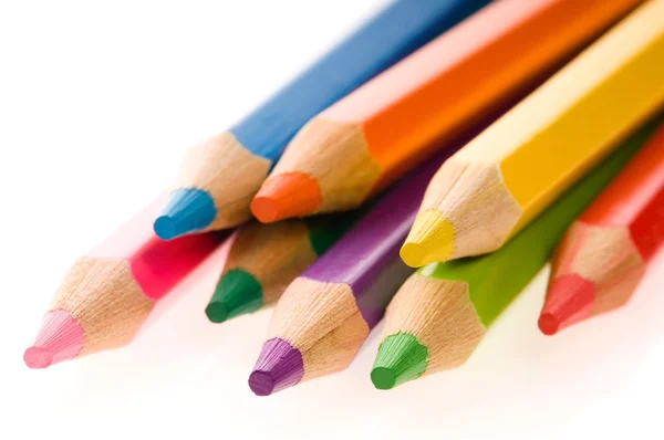 Цветной карандаш на белом — стоковое фото