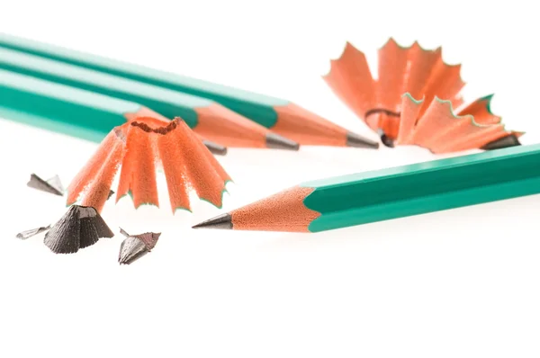 Bleistifte auf Weiß — Stockfoto