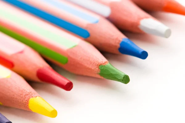 Συλλογή από πολύχρωμα μολύβια — Φωτογραφία Αρχείου