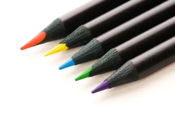 Коллекция красочных карандашей — стоковое фото