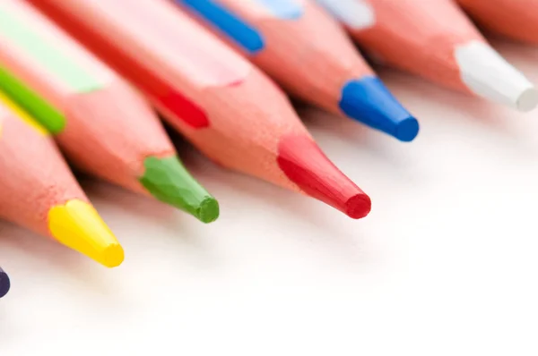 Collectie van kleurrijke potloden — Stockfoto