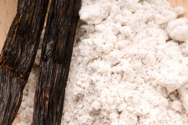 Vanilla kacang dengan gula aromatik — Stok Foto