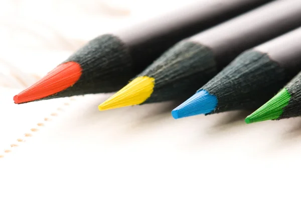Coleção de lápis coloridos — Fotografia de Stock