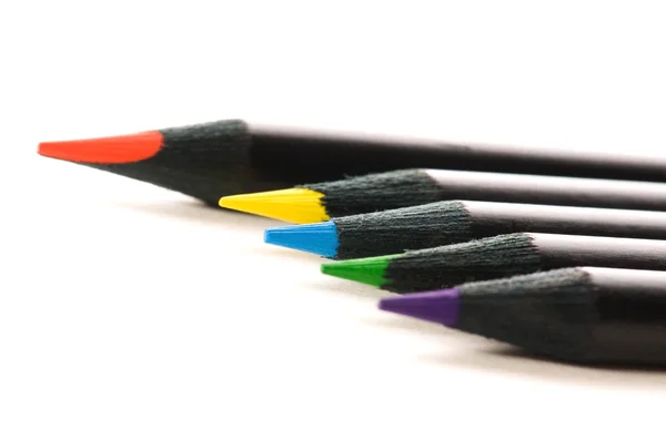 Samling av färgstarka pennor — Stockfoto