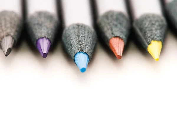 Indsamling af farverige blyanter - Stock-foto