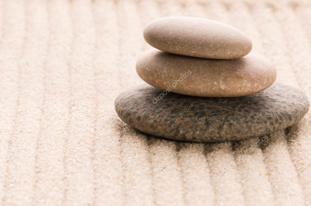 Zen. Stone and sand