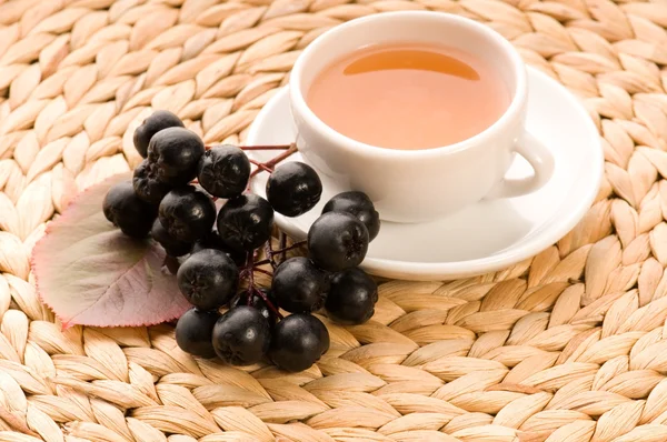 Black chokeberry tea — Stock Photo, Image