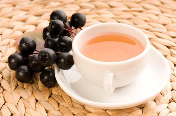 Black Chokeberry Tea — Stock Photo, Image