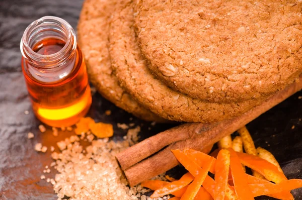 stock image Cookies with cinnamon and orange