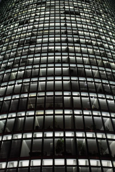 Νύχτα Ουρανοξύστη Στο Βερολίνο Ευρώπη — Φωτογραφία Αρχείου