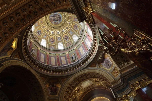 Στο Εσωτερικό Βασιλική Του Αγίου Στεφάνου Στη Βουδαπέστη — Φωτογραφία Αρχείου
