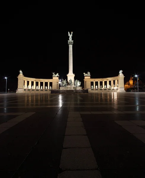 Platz der Helden in Budapest, Ungarn — Stockfoto