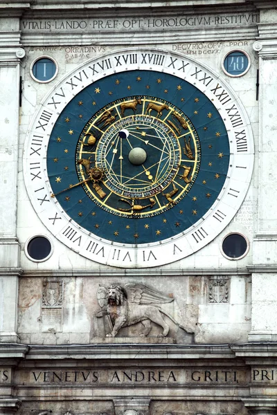 Unikátní Zvěrokruhu Hodiny Náměstí Piazza San Marco Benátky — Stock fotografie